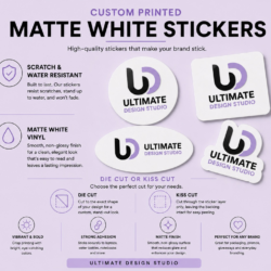 Water Resistant Stickers (matte white)