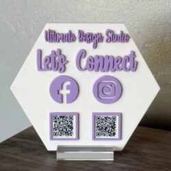Acrylic Sign (Scan to Pay or Social Media Handles)