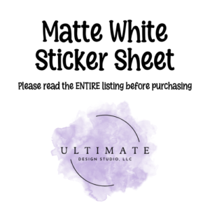 Sticker Sheet - Matte White