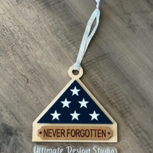 Folded Flag Memorial Ornament