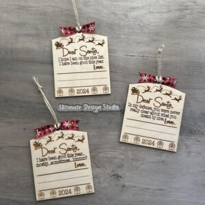 Dear Santa Child's Handwriting Christmas Ornament Keepsake