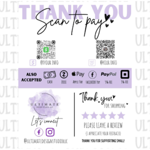 Scan to Pay Sign (cardstock)