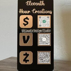 Acrylic Sign (Scan to Pay or Social Media Handles)