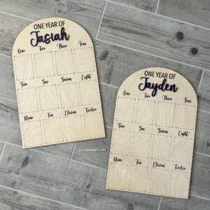 One Year Of Birthday Photo Board